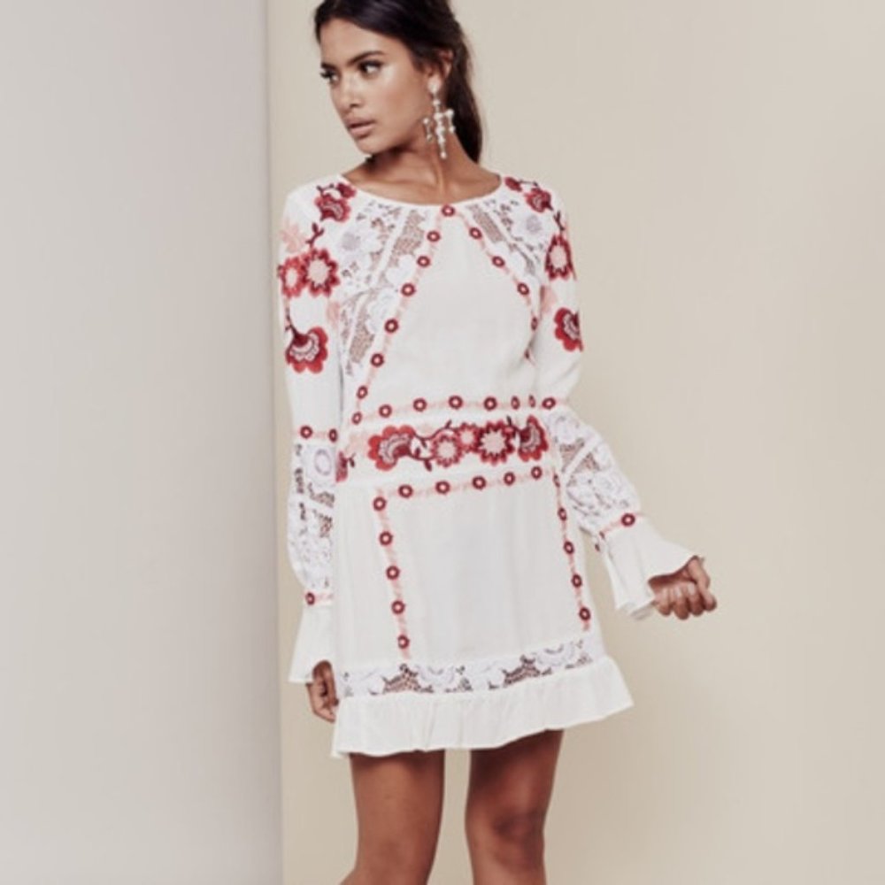 For Love & Lemons Cecilia Mini Dress - IvorySizeXS